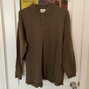 Long sleeve brown polo